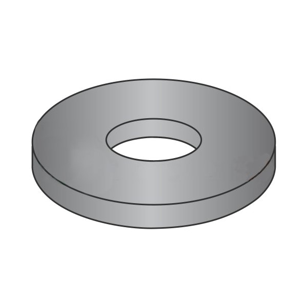 Newport Fasteners Flat Washer, For Screw Size 0.266" , 18-8 Stainless Steel Black Oxide Finish, 2000 PK 657817 - main